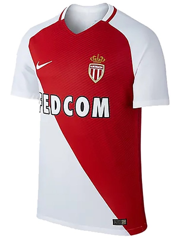 AS monaco home retro jersey soccer uniform men's first football kit top shirt 2016-2017